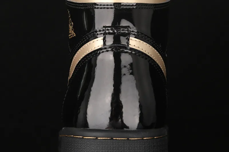 All categories Air Jordan Jordan series basketball shoes Air Jordan 1 High X version Air Jordan 1 High OG "Black/Metallic Gold" AJ1 Joe 1 patent leather black gold 555088-032